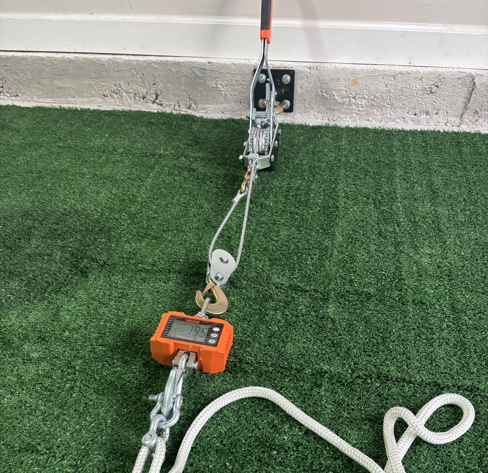 RampWarden static load test rig setup