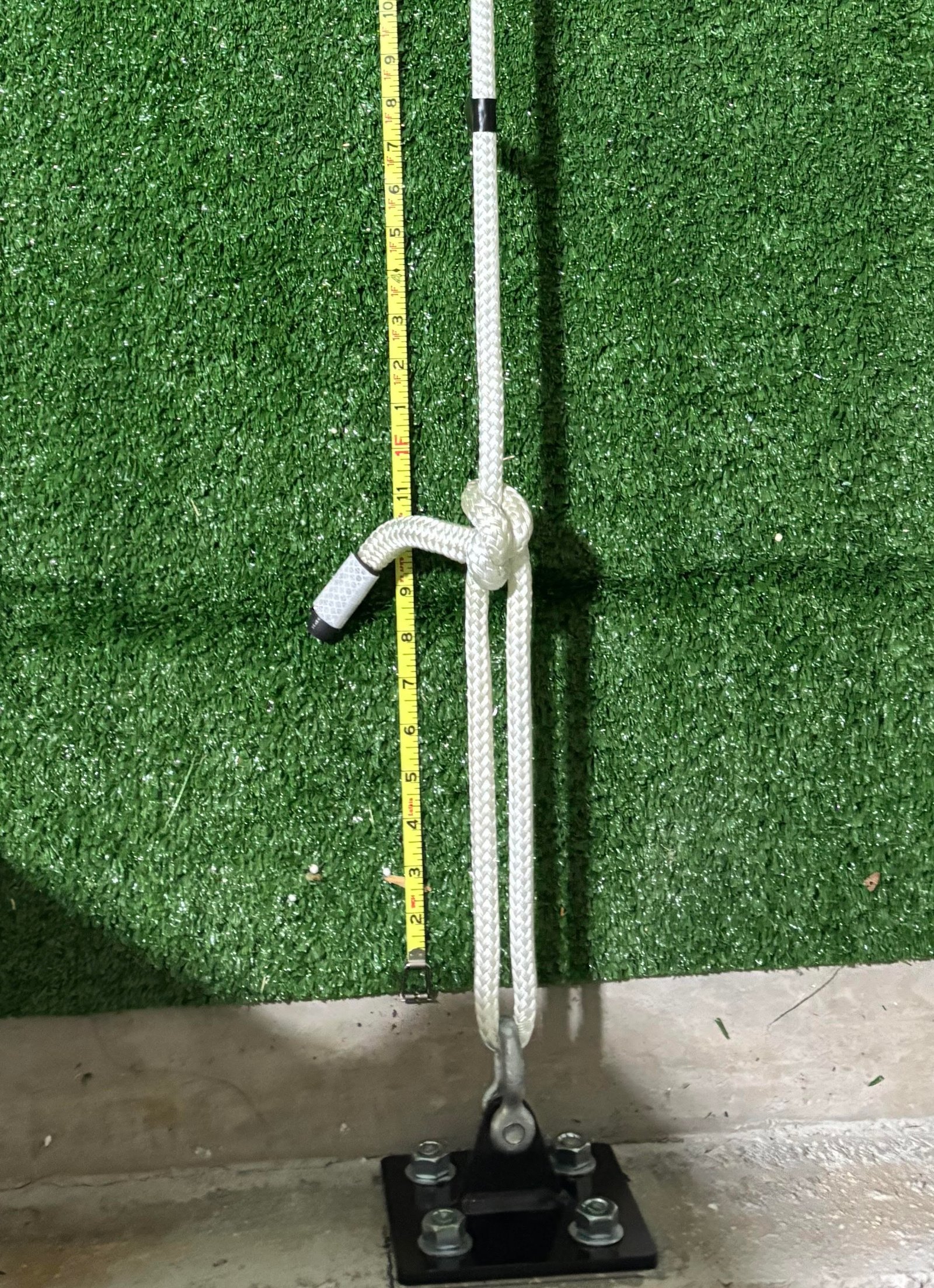 Aircraft tie-down rope testing in progress